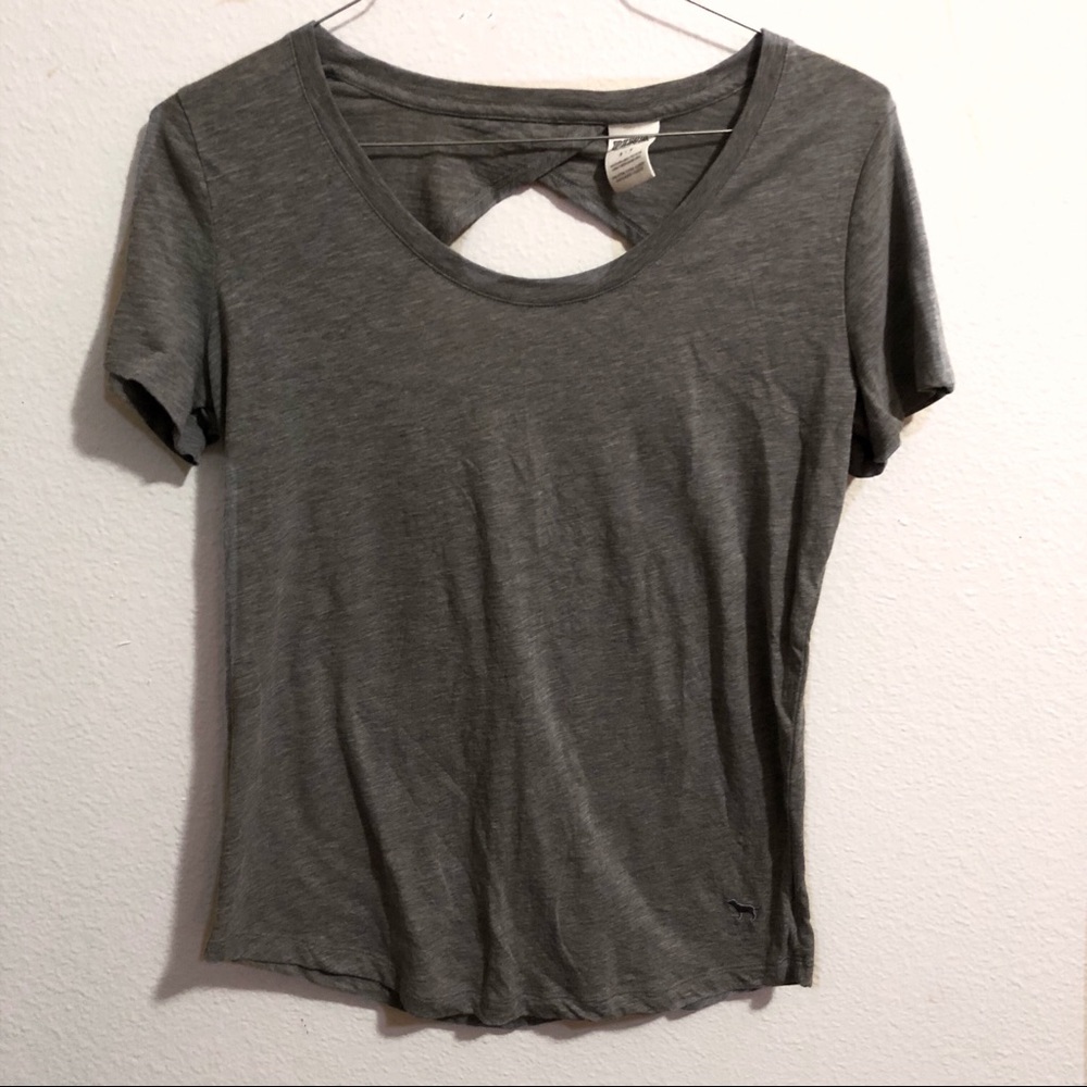 Victoria’s Secret PINK Grey Cutout Top